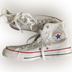 White converse all star woman’s 7 tennis shoes sneakers